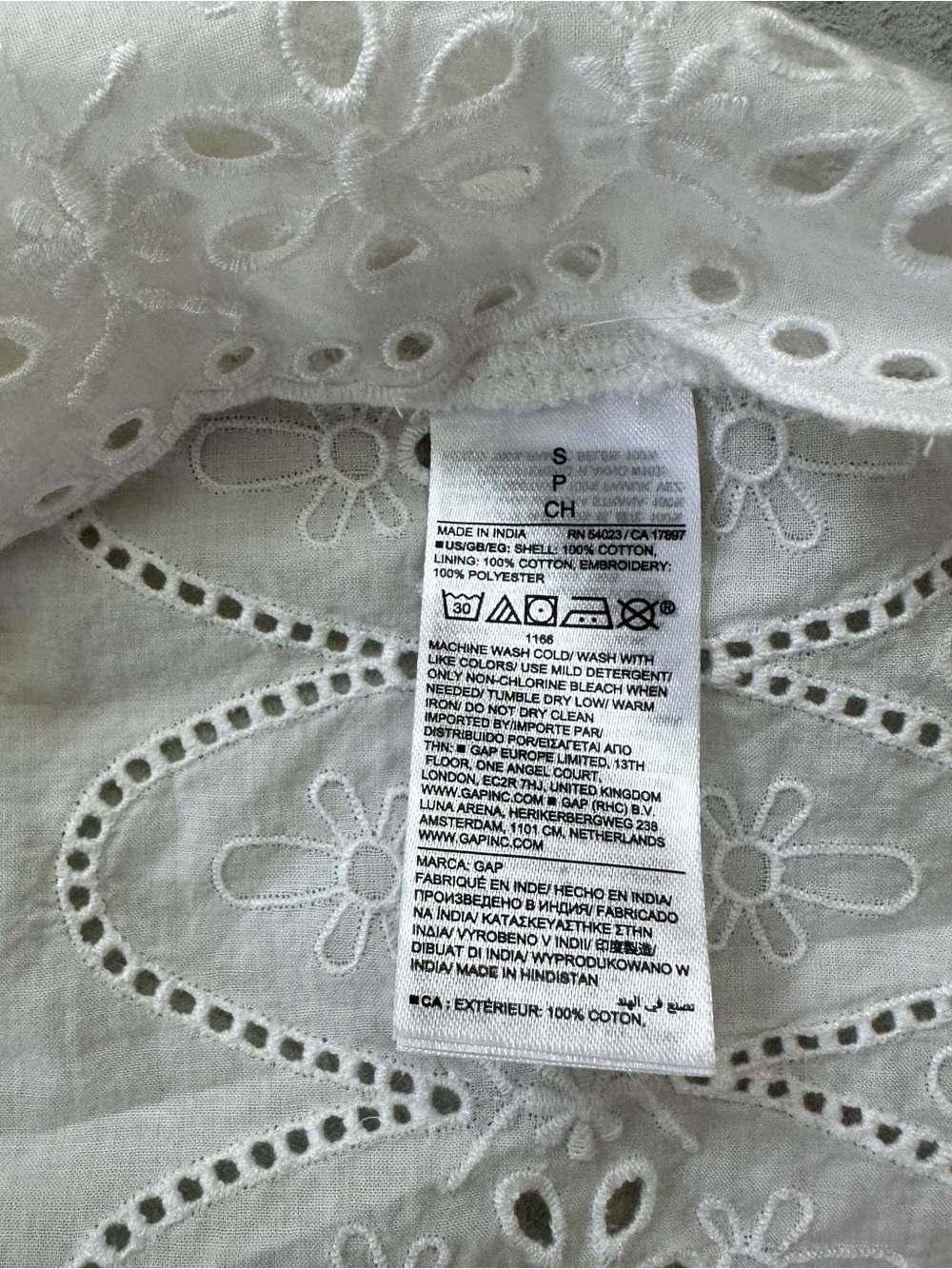 GAP Factory White Eyelet-Trim Midi Skirt with Scalloped Hem - Picture 6 of 6